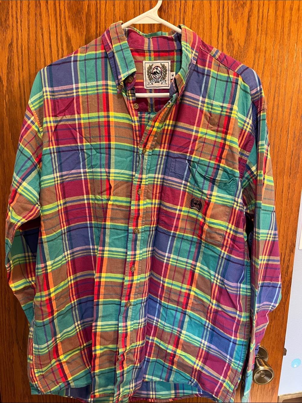 Cinch Men's Multi-Color Plaid Button-Down Shirt - Red, Green, Blue, Yellow